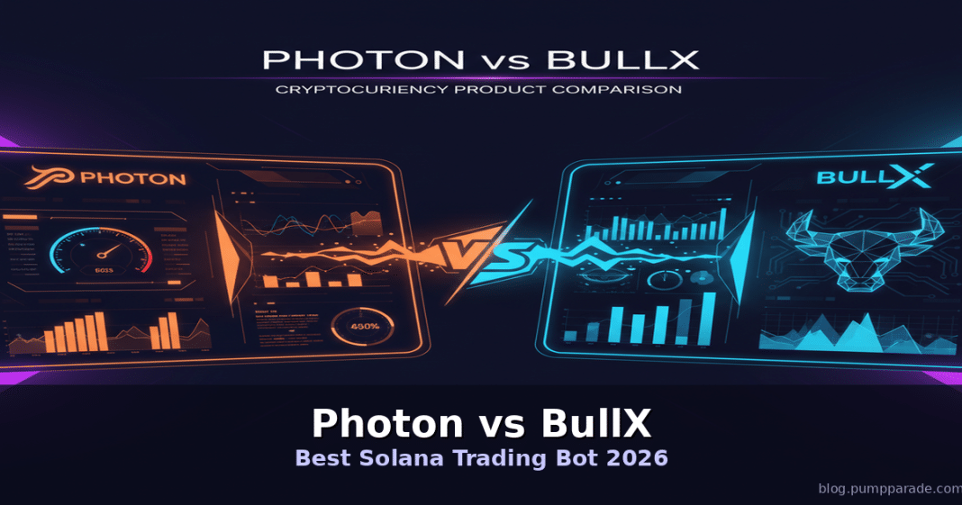 Photon vs BullX comparison - Best Solana Trading Bot 2026
