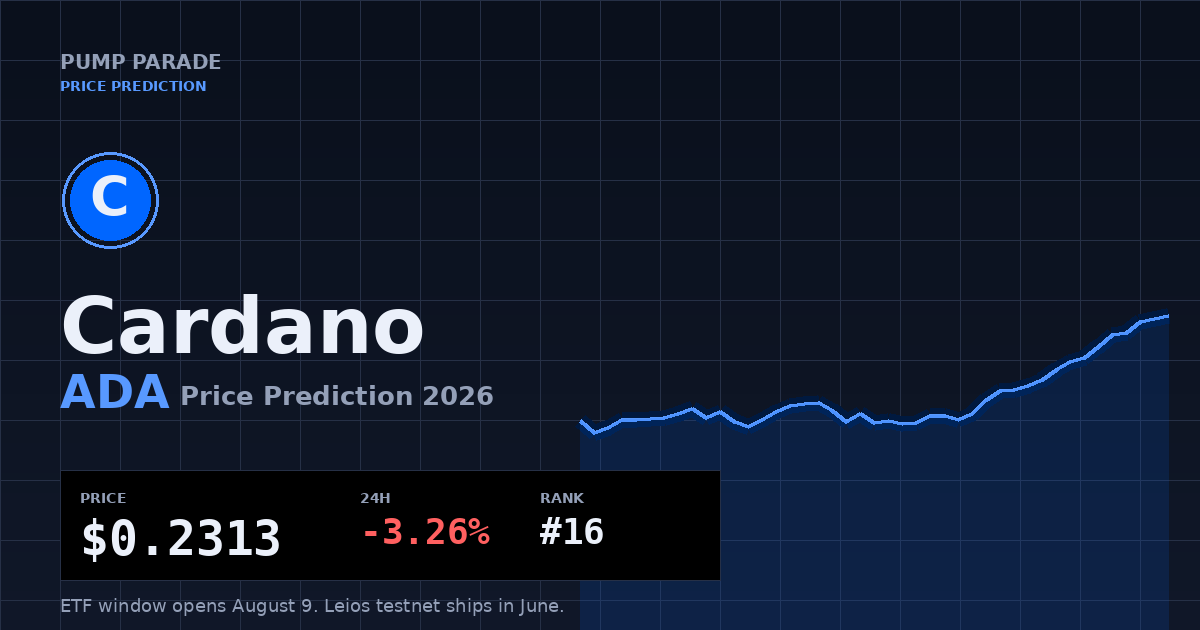 Cardano ADA price prediction 2026 hero image