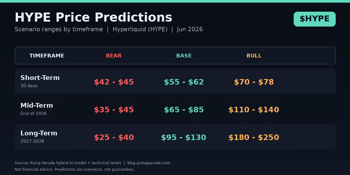 Hyperliquid HYPE price prediction targets short term mid term long term