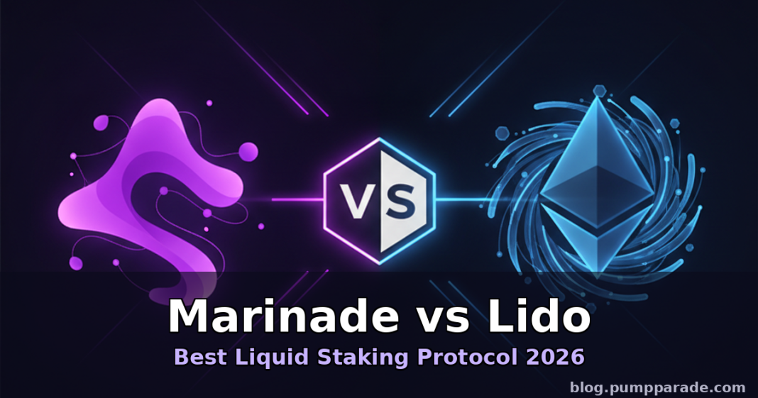 Marinade vs Lido liquid staking comparison 2026