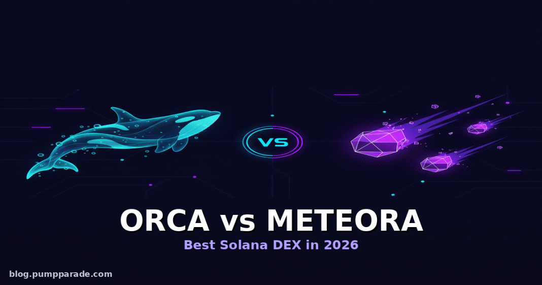 Orca vs Meteora Solana DEX comparison hero image