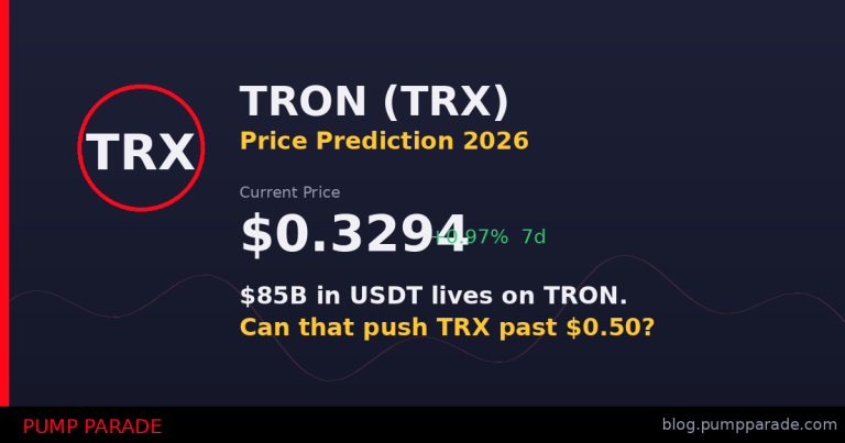TRON (TRX) Price Prediction 2026: Can TRX Hit $0.50?