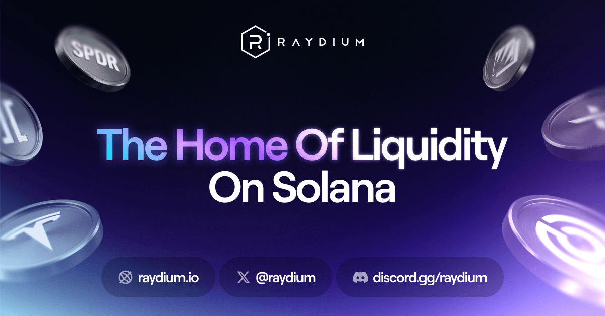 Raydium Solana DEX interface and branding